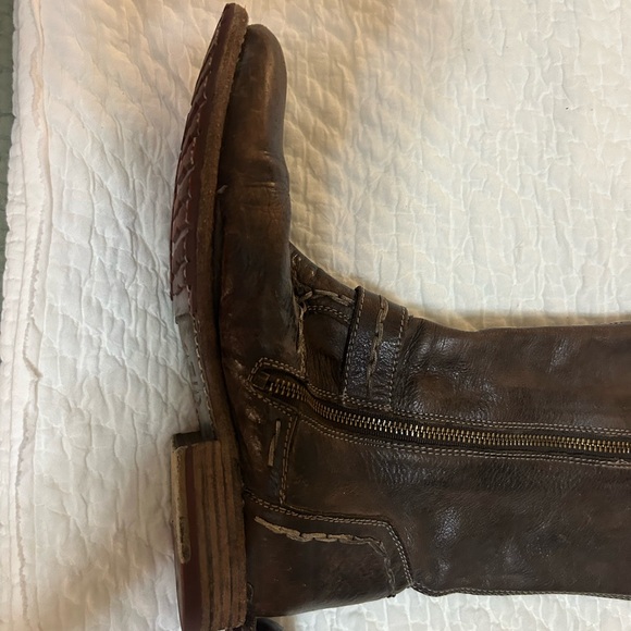 Women’s Bed Stu - Size 9 Brown Leather Boots - Tall with adjustable calf width - Picture 15 of 16